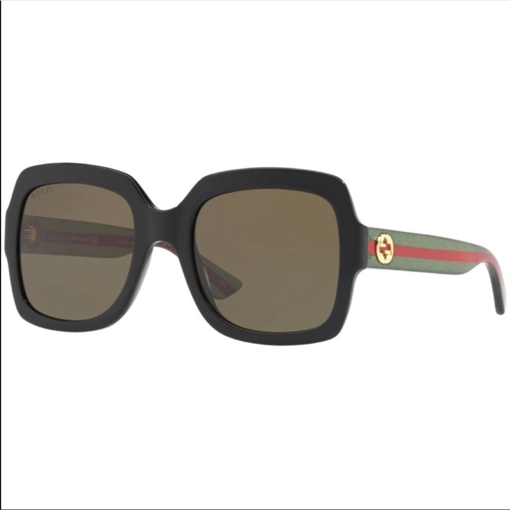 Gucci 54mm Square Sunglasses w case, wipe, & bag